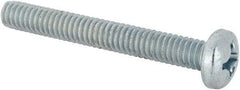 Value Collection - #12-24 UNC, 1-3/4" Length Under Head Phillips Drive Machine Screw - Pan Head, Grade J82 Steel, Zinc-Plated Finish, Without Washer - Industrial Tool & Supply