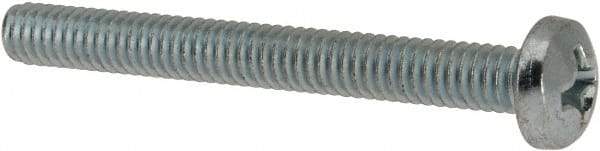 Value Collection - #12-24 UNC, 2" Length Under Head Phillips Drive Machine Screw - Pan Head, Grade J82 Steel, Zinc-Plated Finish, Without Washer - Industrial Tool & Supply