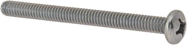 Value Collection - #12-24 UNC, 2-1/2" Length Under Head Phillips Drive Machine Screw - Pan Head, Grade J82 Steel, Zinc-Plated Finish, Without Washer - Industrial Tool & Supply