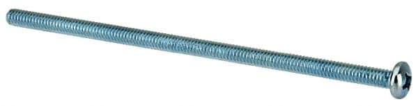 Value Collection - 1/4-20 UNC, 6" Length Under Head Phillips Drive Machine Screw - Pan Head, Grade J82 Steel, Zinc-Plated Finish, Without Washer - Industrial Tool & Supply