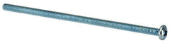 Value Collection - 1/4-20 UNC, 6" Length Under Head Phillips Drive Machine Screw - Pan Head, Grade J82 Steel, Zinc-Plated Finish, Without Washer - Industrial Tool & Supply