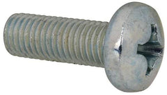 Value Collection - 1/4-28 UNF, 3/4" Length Under Head Phillips Drive Machine Screw - Pan Head, Grade J82 Steel, Zinc-Plated Finish, Without Washer - Industrial Tool & Supply