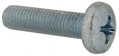 Value Collection - 1/4-28 UNF, 1" Length Under Head Phillips Drive Machine Screw - Pan Head, Grade J82 Steel, Zinc-Plated Finish, Without Washer - Industrial Tool & Supply