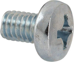 Value Collection - 5/16-18 UNC, 1/2" Length Under Head Phillips Drive Machine Screw - Pan Head, Grade J82 Steel, Zinc-Plated Finish, Without Washer - Industrial Tool & Supply
