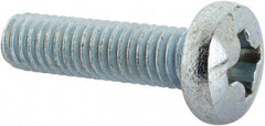 Value Collection - 5/16-18 UNC, 1-1/4" Length Under Head Phillips Drive Machine Screw - Pan Head, Grade J82 Steel, Zinc-Plated Finish, Without Washer - Industrial Tool & Supply