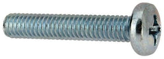 Value Collection - 5/16-18 UNC, 1-3/4" Length Under Head Phillips Drive Machine Screw - Pan Head, Grade J82 Steel, Zinc-Plated Finish, Without Washer - Industrial Tool & Supply