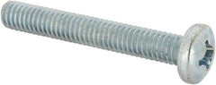 Value Collection - 5/16-18 UNC, 2-1/4" Length Under Head Phillips Drive Machine Screw - Pan Head, Grade J82 Steel, Zinc-Plated Finish, Without Washer - Industrial Tool & Supply