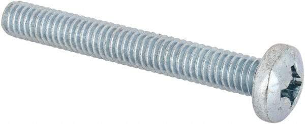 Value Collection - 5/16-18 UNC, 2-1/2" Length Under Head Phillips Drive Machine Screw - Pan Head, Grade J82 Steel, Zinc-Plated Finish, Without Washer - Industrial Tool & Supply