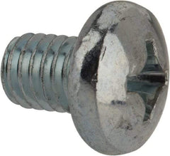 Value Collection - 3/8-16 UNC, 1/2" Length Under Head Phillips Drive Machine Screw - Pan Head, Grade J82 Steel, Zinc-Plated Finish, Without Washer - Industrial Tool & Supply