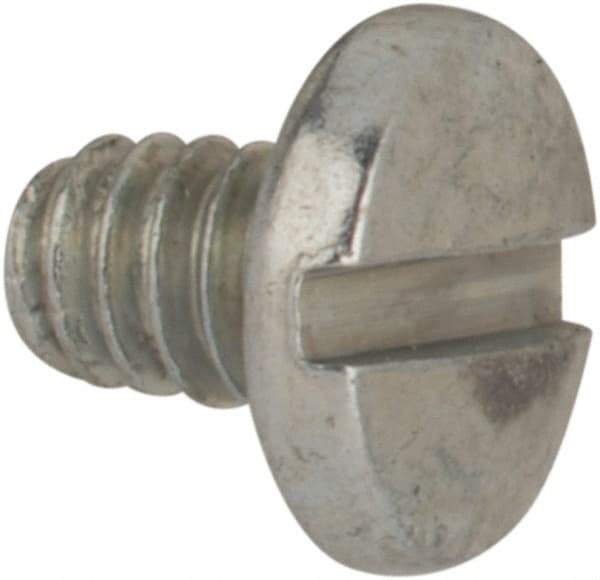 Value Collection - #2-56 UNC, 1/8" Length Under Head Slotted Drive Machine Screw - Binding Head, Grade J82 Steel, Zinc-Plated Finish, Without Washer - Industrial Tool & Supply