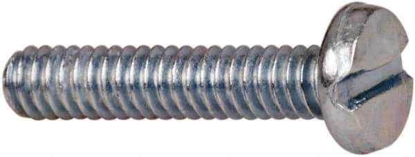 Value Collection - #2-56 UNC, 7/16" Length Under Head Slotted Drive Machine Screw - Binding Head, Grade J82 Steel, Zinc-Plated Finish, Without Washer - Industrial Tool & Supply