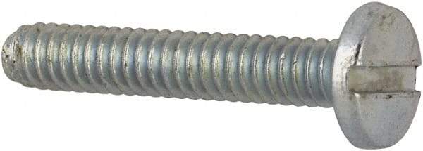 Value Collection - #2-56 UNC, 1/2" Length Under Head Slotted Drive Machine Screw - Binding Head, Grade J82 Steel, Zinc-Plated Finish, Without Washer - Industrial Tool & Supply