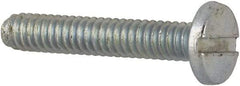 Value Collection - #2-56 UNC, 1/2" Length Under Head Slotted Drive Machine Screw - Binding Head, Grade J82 Steel, Zinc-Plated Finish, Without Washer - Industrial Tool & Supply
