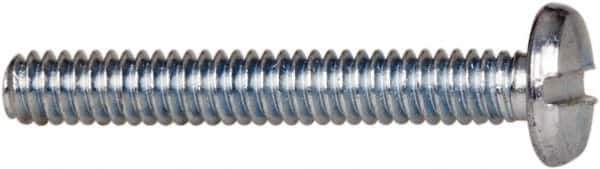 Value Collection - #2-56 UNC, 5/8" Length Under Head Slotted Drive Machine Screw - Binding Head, Grade J82 Steel, Zinc-Plated Finish, Without Washer - Industrial Tool & Supply