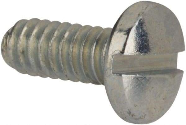 Value Collection - #3-48 UNC, 1/4" Length Under Head Slotted Drive Machine Screw - Binding Head, Grade J82 Steel, Zinc-Plated Finish, Without Washer - Industrial Tool & Supply