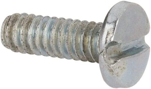 Value Collection - #3-48 UNC, 5/16" Length Under Head Slotted Drive Machine Screw - Binding Head, Grade J82 Steel, Zinc-Plated Finish, Without Washer - Industrial Tool & Supply