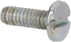 Value Collection - #3-48 UNC, 5/16" Length Under Head Slotted Drive Machine Screw - Binding Head, Grade J82 Steel, Zinc-Plated Finish, Without Washer - Industrial Tool & Supply