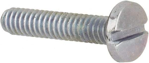 Value Collection - #3-48 UNC, 1/2" Length Under Head Slotted Drive Machine Screw - Binding Head, Grade J82 Steel, Zinc-Plated Finish, Without Washer - Industrial Tool & Supply