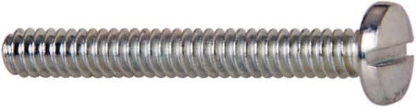Value Collection - #4-40 UNC, 1/8" Length Under Head Slotted Drive Machine Screw - Binding Head, Grade J82 Steel, Zinc-Plated Finish, Without Washer - Industrial Tool & Supply