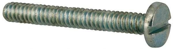 Value Collection - #4-40 UNC, 7/8" Length Under Head Slotted Drive Machine Screw - Binding Head, Grade J82 Steel, Zinc-Plated Finish, Without Washer - Industrial Tool & Supply