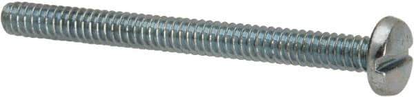 Value Collection - #4-40 UNC, 1-1/4" Length Under Head Slotted Drive Machine Screw - Binding Head, Grade J82 Steel, Zinc-Plated Finish, Without Washer - Industrial Tool & Supply