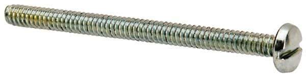 Value Collection - #4-40 UNC, 1-1/2" Length Under Head Slotted Drive Machine Screw - Binding Head, Grade J82 Steel, Zinc-Plated Finish, Without Washer - Industrial Tool & Supply