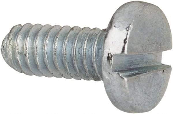 Value Collection - #5-40 UNC, 5/16" Length Under Head Slotted Drive Machine Screw - Binding Head, Grade J82 Steel, Zinc-Plated Finish, Without Washer - Industrial Tool & Supply