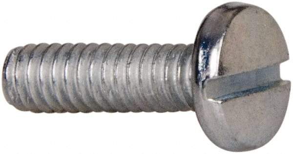 Value Collection - #5-40 UNC, 7/16" Length Under Head Slotted Drive Machine Screw - Binding Head, Grade J82 Steel, Zinc-Plated Finish, Without Washer - Industrial Tool & Supply