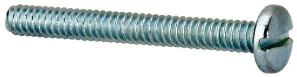 Value Collection - #6-32 UNC, 1-1/4" Length Under Head Slotted Drive Machine Screw - Binding Head, Grade J82 Steel, Zinc-Plated Finish, Without Washer - Industrial Tool & Supply