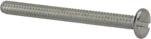 Value Collection - #6-32 UNC, 1-1/2" Length Under Head Slotted Drive Machine Screw - Binding Head, Grade J82 Steel, Zinc-Plated Finish, Without Washer - Industrial Tool & Supply