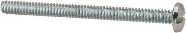 Value Collection - #6-32 UNC, 1-3/4" Length Under Head Slotted Drive Machine Screw - Binding Head, Grade J82 Steel, Zinc-Plated Finish, Without Washer - Industrial Tool & Supply