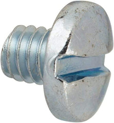 Value Collection - #8-32 UNC, 3/16" Length Under Head Slotted Drive Machine Screw - Binding Head, Grade J82 Steel, Zinc-Plated Finish, Without Washer - Industrial Tool & Supply