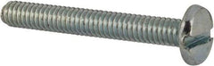 Value Collection - #8-32 UNC, 1-1/4" Length Under Head Slotted Drive Machine Screw - Binding Head, Grade J82 Steel, Zinc-Plated Finish, Without Washer - Industrial Tool & Supply