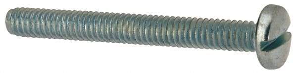Value Collection - #8-32 UNC, 1-1/2" Length Under Head Slotted Drive Machine Screw - Binding Head, Grade J82 Steel, Zinc-Plated Finish, Without Washer - Industrial Tool & Supply