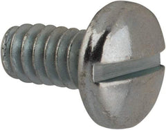 Value Collection - #10-24 UNC, 3/8" Length Under Head Slotted Drive Machine Screw - Binding Head, Grade J82 Steel, Zinc-Plated Finish, Without Washer - Industrial Tool & Supply