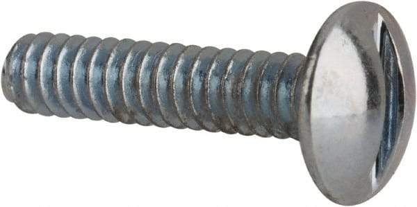 Value Collection - #4-40 UNC, 1/2" Length Under Head Slotted Drive Machine Screw - Truss Head, Grade J82 Steel, Zinc-Plated Finish, Without Washer - Industrial Tool & Supply