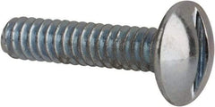 Value Collection - #4-40 UNC, 1/2" Length Under Head Slotted Drive Machine Screw - Truss Head, Grade J82 Steel, Zinc-Plated Finish, Without Washer - Industrial Tool & Supply