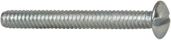 Value Collection - #6-32 UNC, 1-1/4" Length Under Head Slotted Drive Machine Screw - Truss Head, Grade J82 Steel, Zinc-Plated Finish, Without Washer - Industrial Tool & Supply