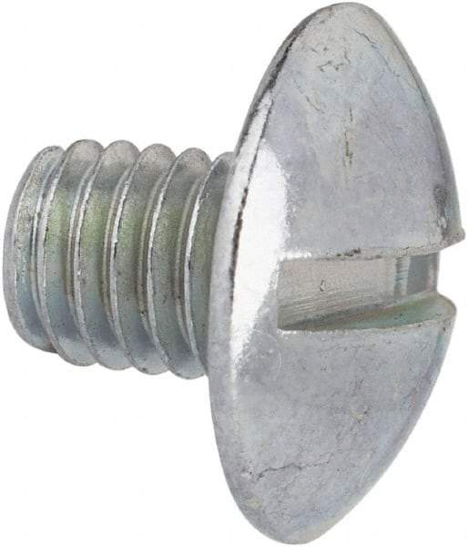 Value Collection - #10-32 UNF, 1/4" Length Under Head Slotted Drive Machine Screw - Truss Head, Grade J82 Steel, Zinc-Plated Finish, Without Washer - Industrial Tool & Supply