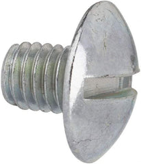 Value Collection - #10-32 UNF, 1/4" Length Under Head Slotted Drive Machine Screw - Truss Head, Grade J82 Steel, Zinc-Plated Finish, Without Washer - Industrial Tool & Supply