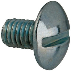 Value Collection - #10-32 UNF, 5/16" Length Under Head Slotted Drive Machine Screw - Truss Head, Grade J82 Steel, Zinc-Plated Finish, Without Washer - Industrial Tool & Supply