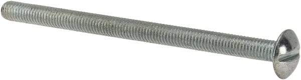 Value Collection - #10-32 UNF, 3" Length Under Head Slotted Drive Machine Screw - Truss Head, Grade J82 Steel, Zinc-Plated Finish, Without Washer - Industrial Tool & Supply