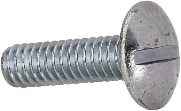Value Collection - #12-24 UNC, 3/4" Length Under Head Slotted Drive Machine Screw - Truss Head, Grade J82 Steel, Zinc-Plated Finish, Without Washer - Industrial Tool & Supply
