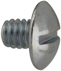 Value Collection - 1/4-20 UNC, 5/16" Length Under Head Slotted Drive Machine Screw - Truss Head, Grade J82 Steel, Zinc-Plated Finish, Without Washer - Industrial Tool & Supply