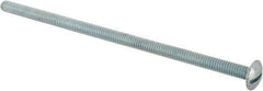 Value Collection - 1/4-20 UNC, 6" Length Under Head Slotted Drive Machine Screw - Truss Head, Grade J82 Steel, Zinc-Plated Finish, Without Washer - Industrial Tool & Supply