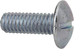 Value Collection - 5/16-18 UNC, 7/8" Length Under Head Slotted Drive Machine Screw - Truss Head, Grade J82 Steel, Zinc-Plated Finish, Without Washer - Industrial Tool & Supply