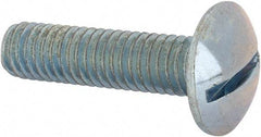 Value Collection - 3/8-16 UNC, 1-1/2" Length Under Head Slotted Drive Machine Screw - Truss Head, Grade J82 Steel, Zinc-Plated Finish, Without Washer - Industrial Tool & Supply