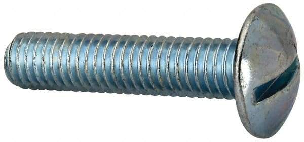 Value Collection - 3/8-16 UNC, 1-3/4" Length Under Head Slotted Drive Machine Screw - Truss Head, Grade J82 Steel, Zinc-Plated Finish, Without Washer - Industrial Tool & Supply
