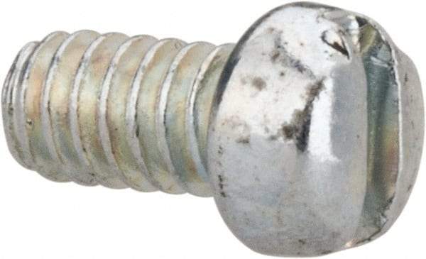 Value Collection - #3-48 UNC, 3/16" Length Under Head Slotted Drive Machine Screw - Fillister Head, Grade J82 Steel, Zinc-Plated Finish, Without Washer - Industrial Tool & Supply