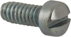 Value Collection - #3-48 UNC, 1/4" Length Under Head Slotted Drive Machine Screw - Fillister Head, Grade J82 Steel, Zinc-Plated Finish, Without Washer - Industrial Tool & Supply